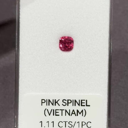 [BELLEROPHON] 1.11 CTS Orangy Pink Spinel (Vietnam)