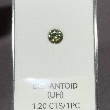 [BELLEROPHON] 1.20 CTS Intense Green Demantoid Garnet